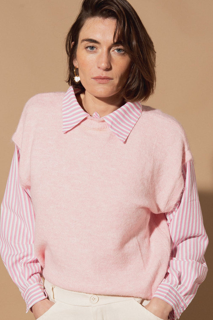 Mock Shirt Sweater Vest