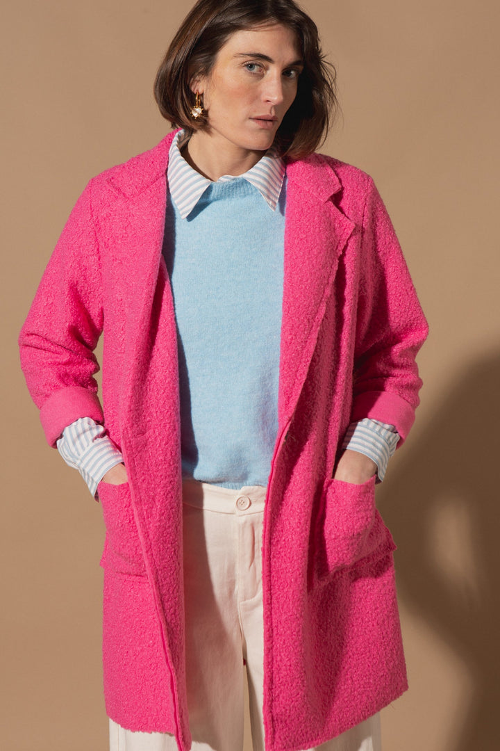 3/4 Sleeve Boucle Jacket