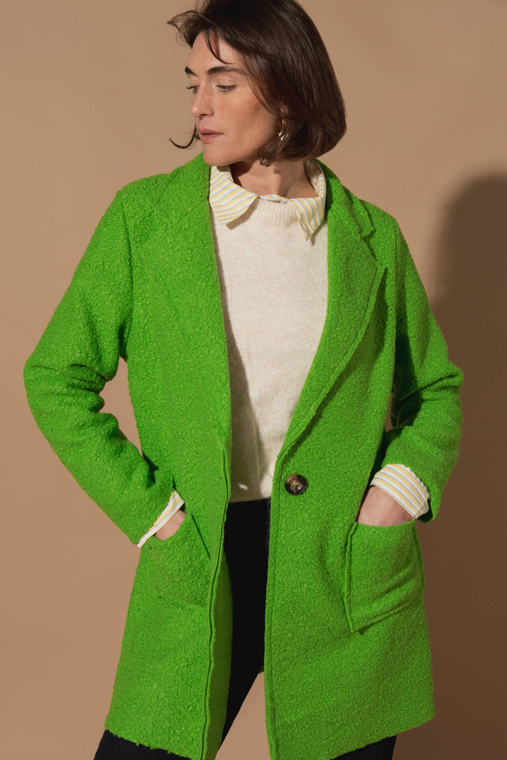 3/4 Sleeve Boucle Jacket