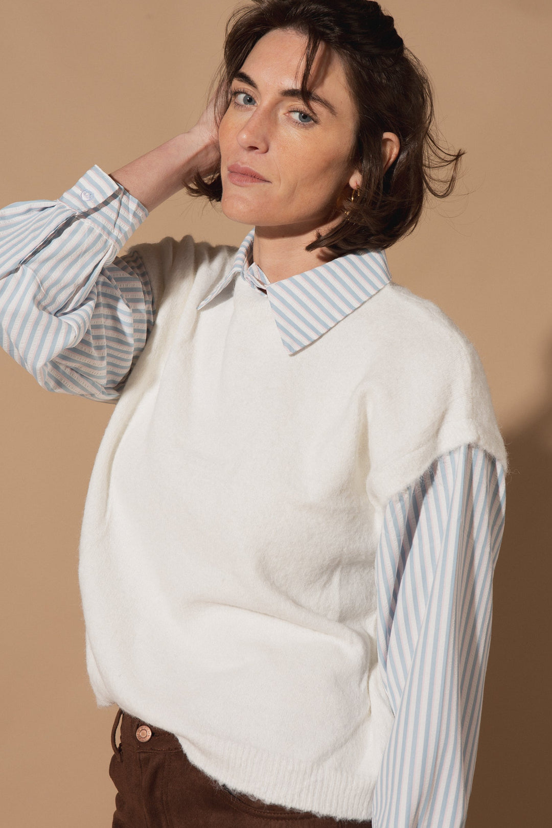 Mock Shirt Sweater Vest