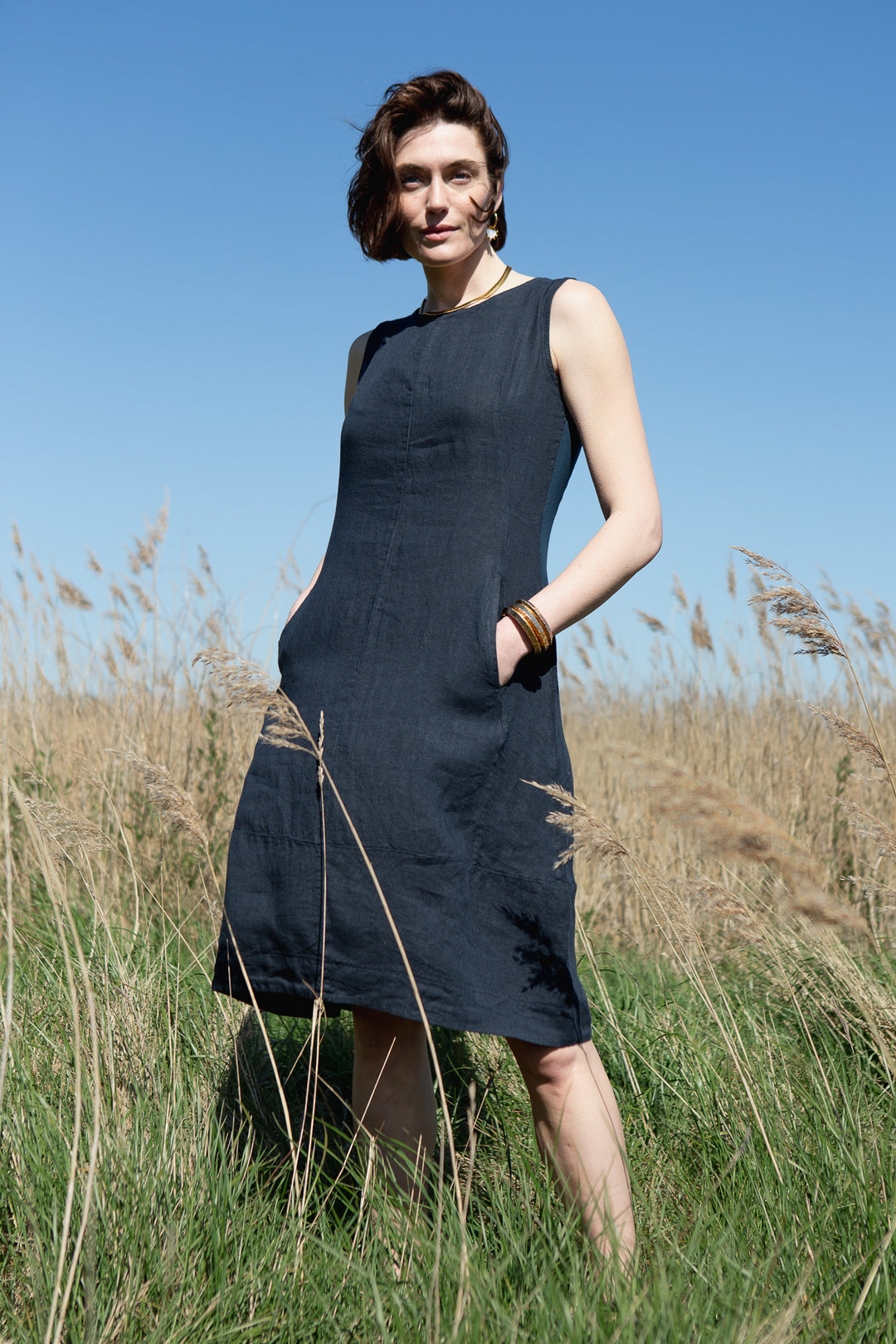 Alicia Sleeveless Linen Dress