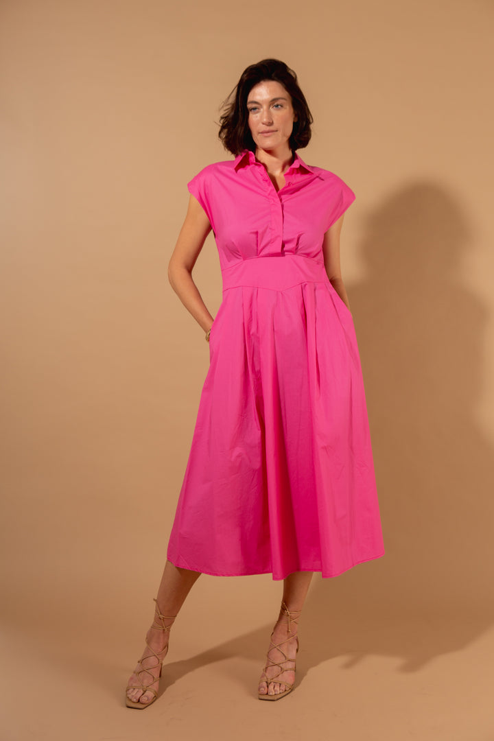 Sleeveless Collar Dress
