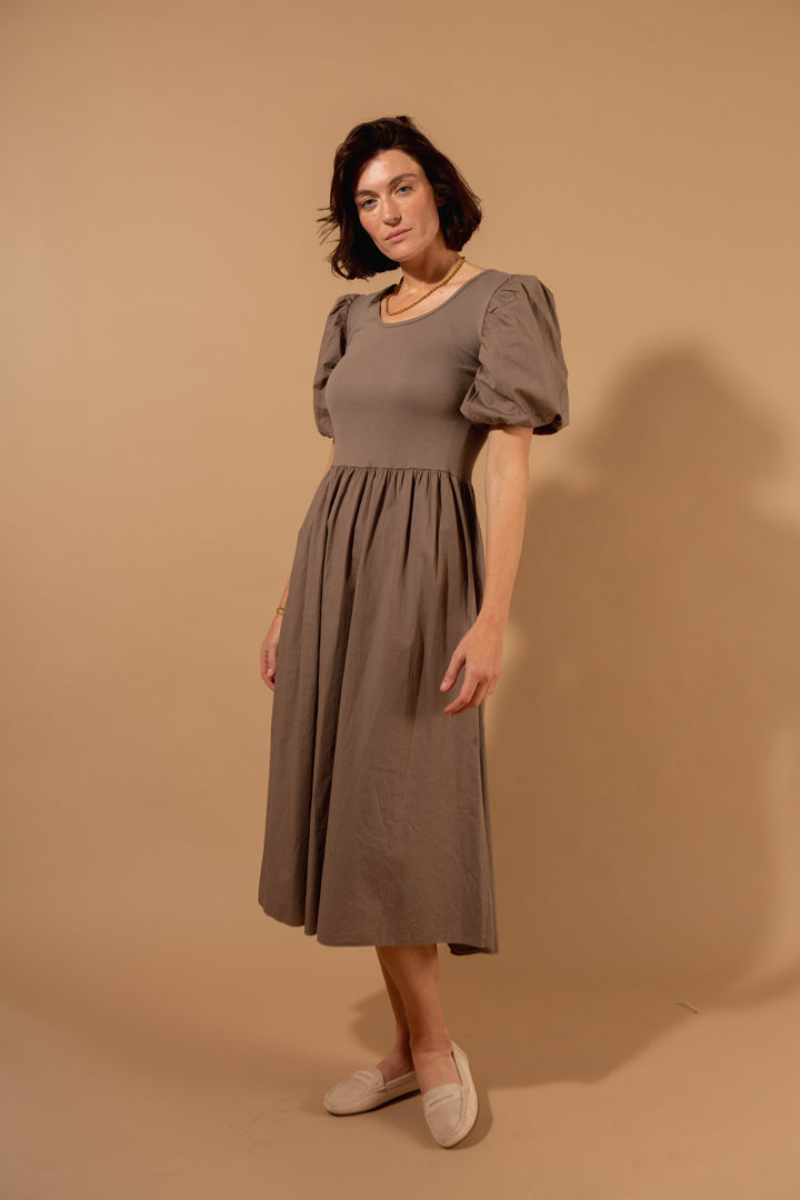 Puff Sleeve T-Shirt Dress