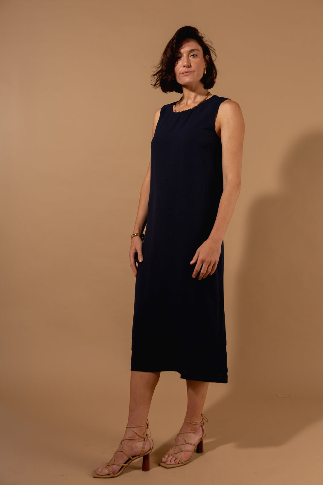 Tiered Bottom Sleeveless Dress