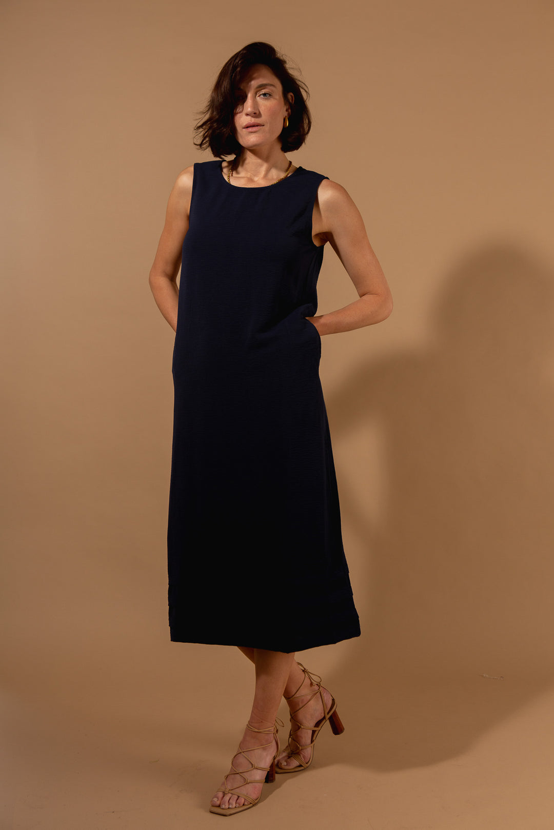 Tiered Bottom Sleeveless Dress