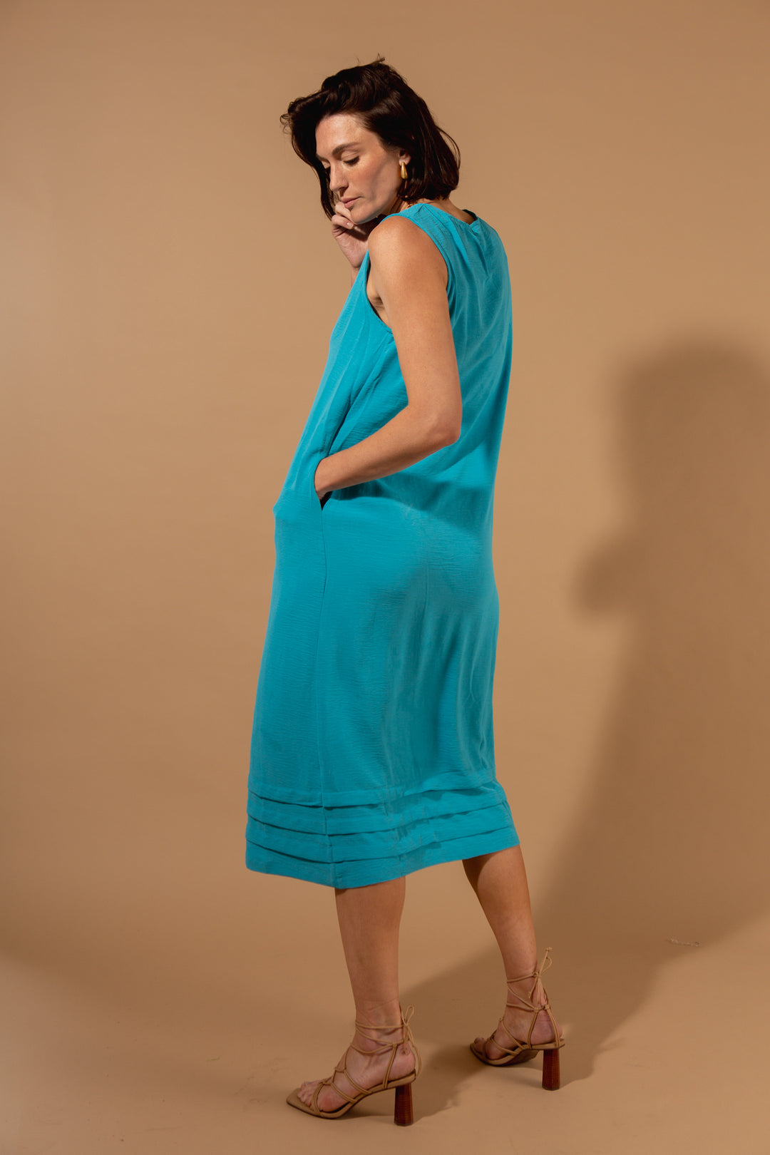 Tiered Bottom Sleeveless Dress