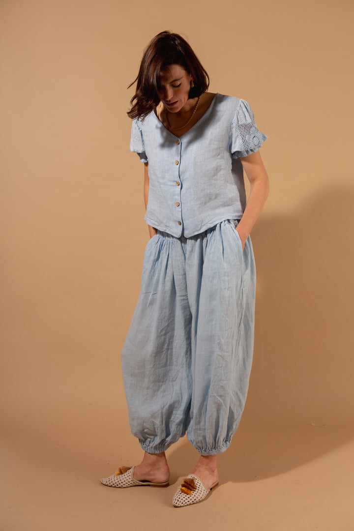 Linen Cuff Trousers