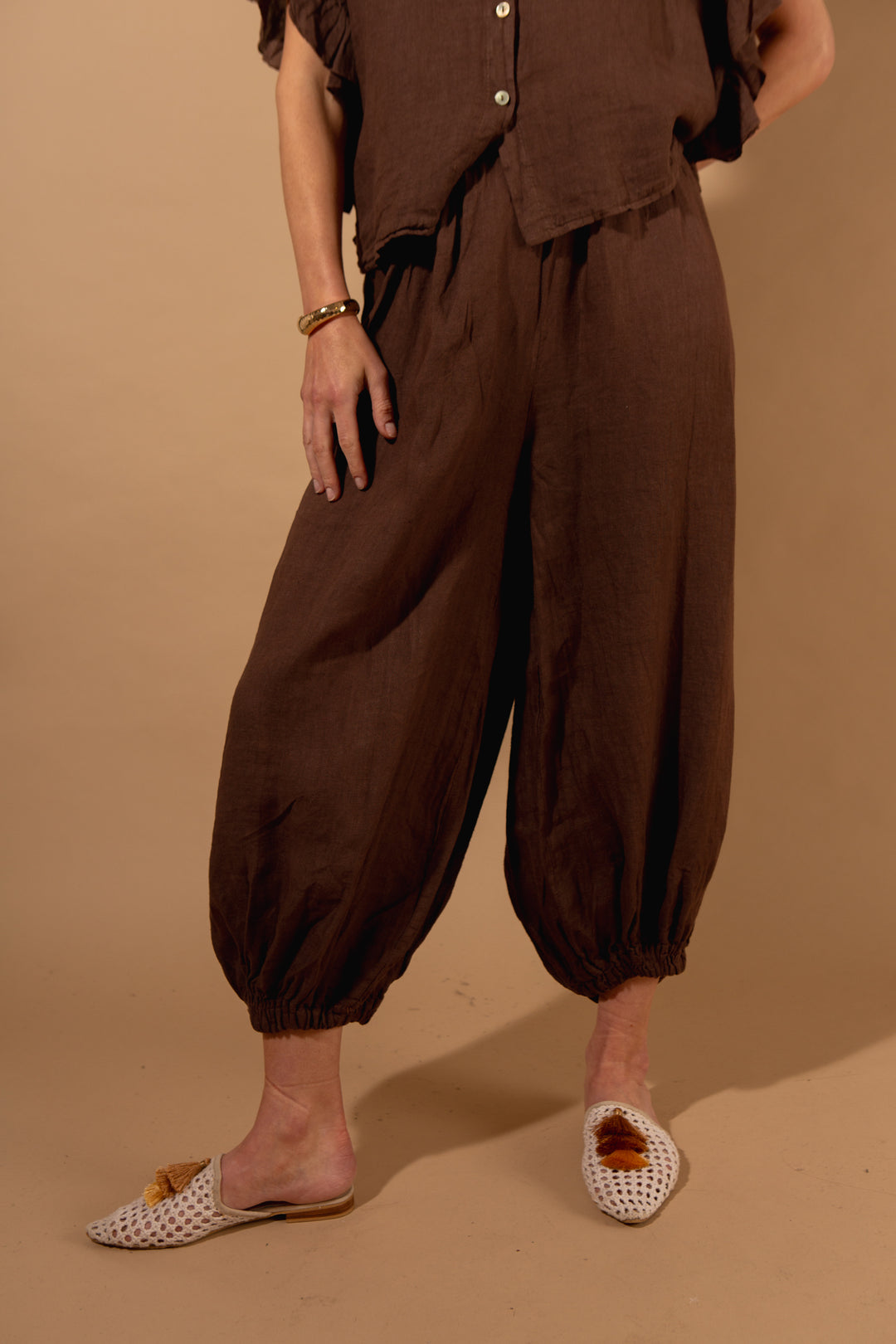 Linen Cuff Trousers
