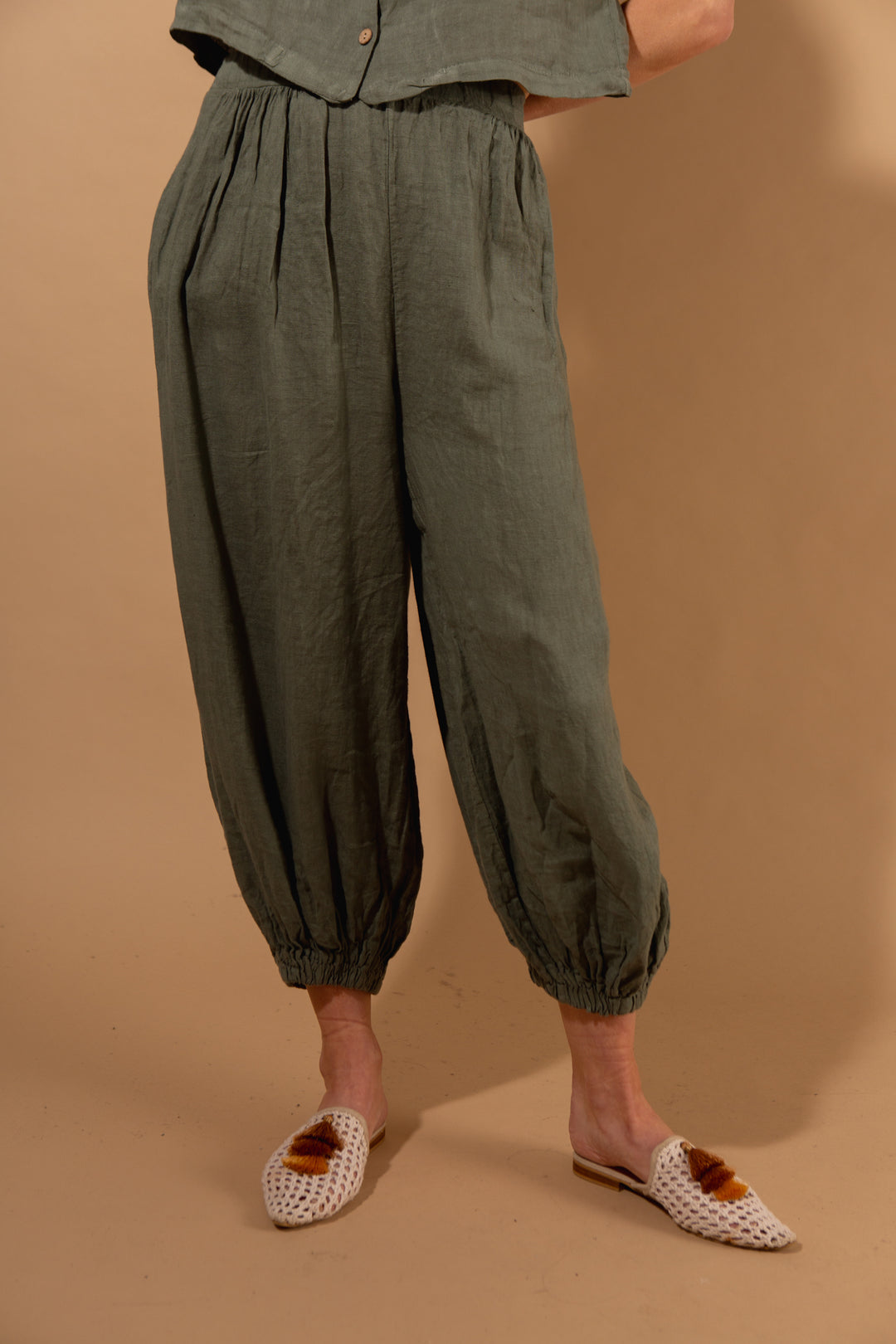 Linen Cuff Trousers