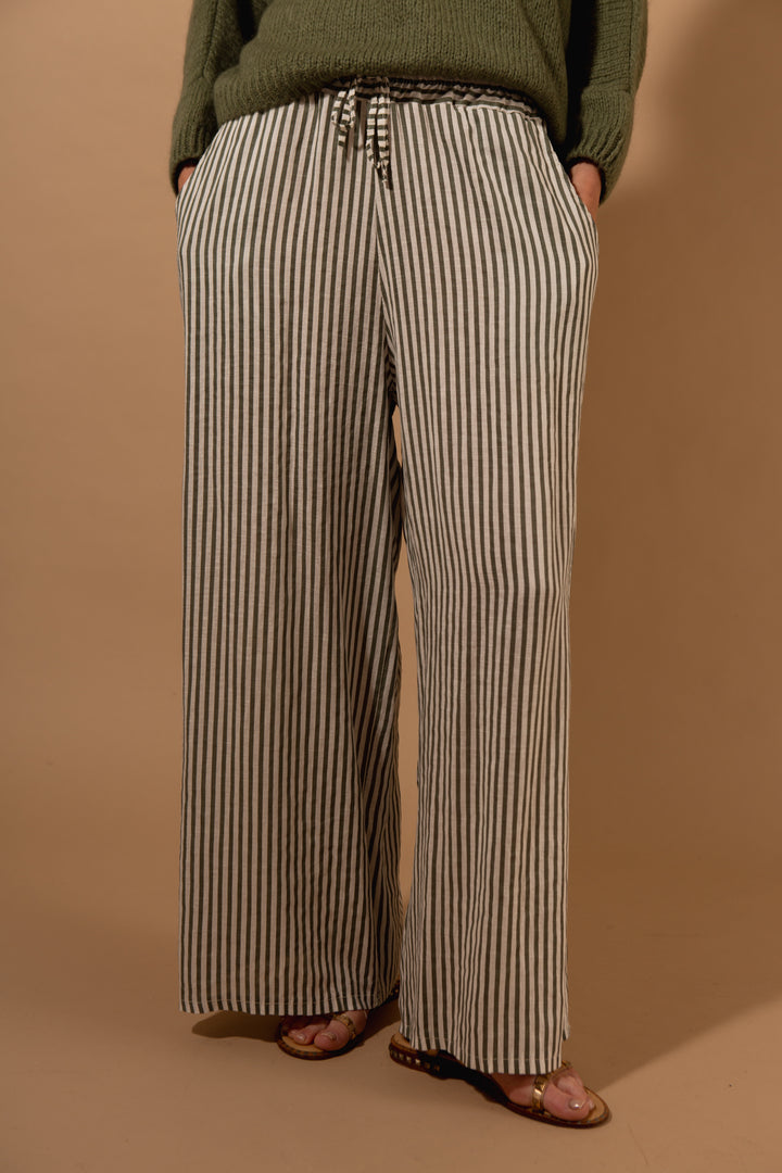 Linen Striped Trousers