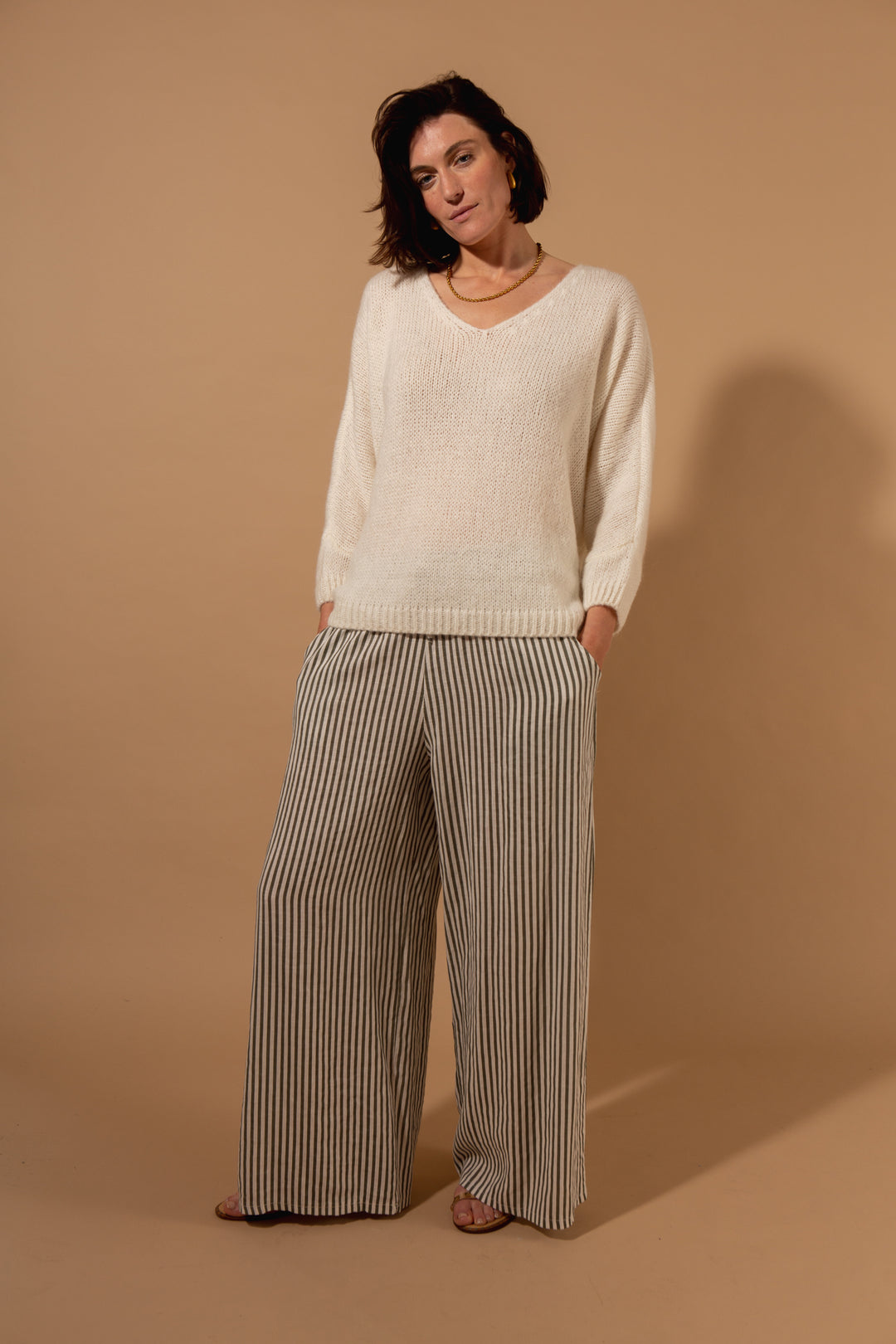 Linen Striped Trousers