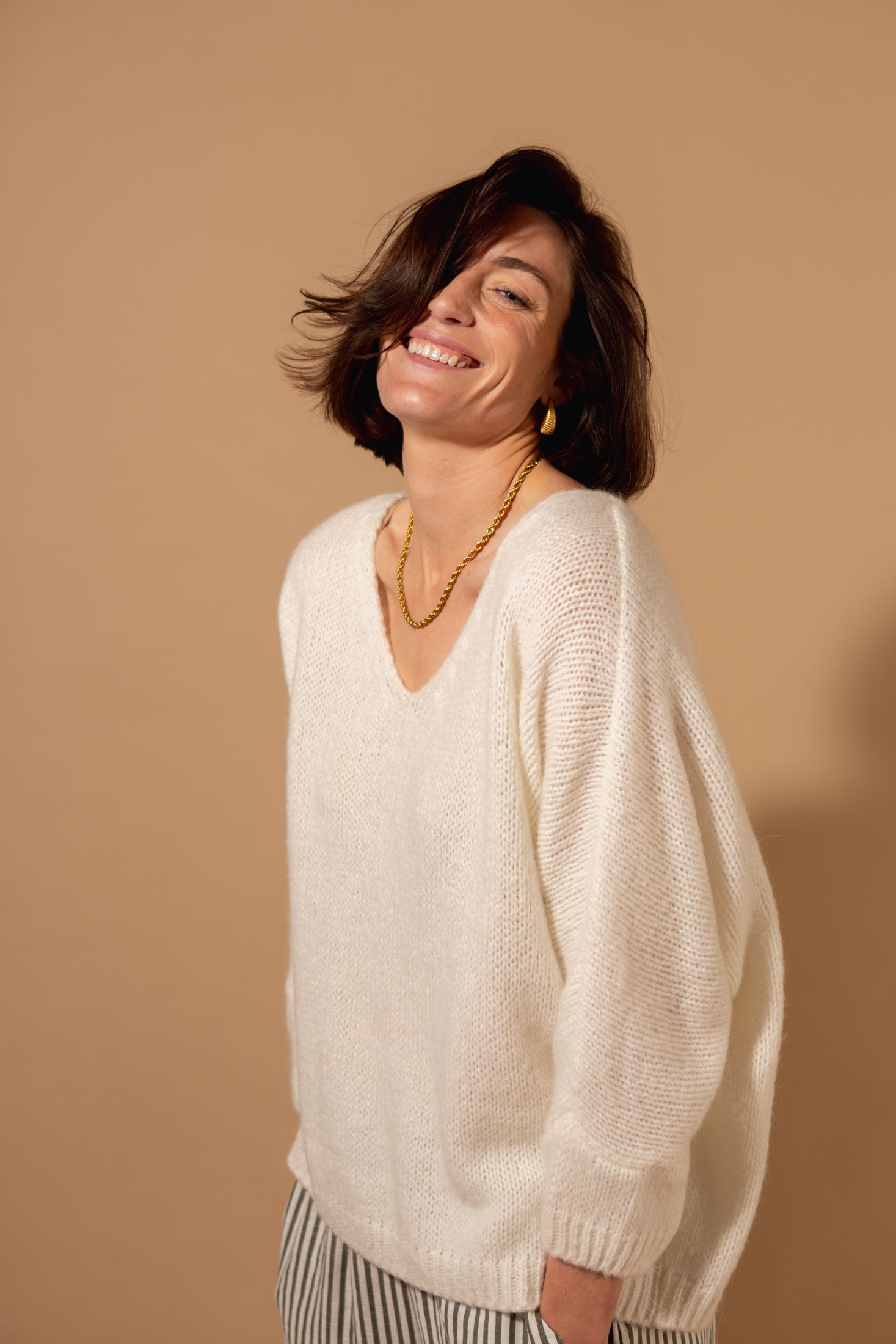 Mohair V-Neck Jumper – Tilley & Grace
