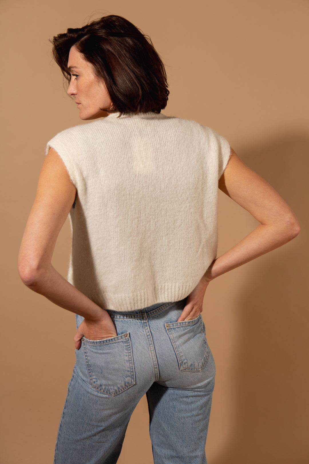 Alpaca Button Through Tank Top