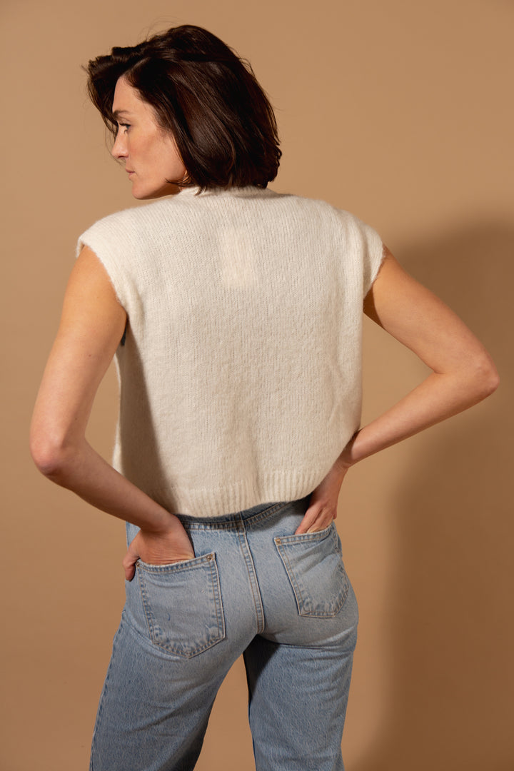 Alpaca Button Through Tank Top