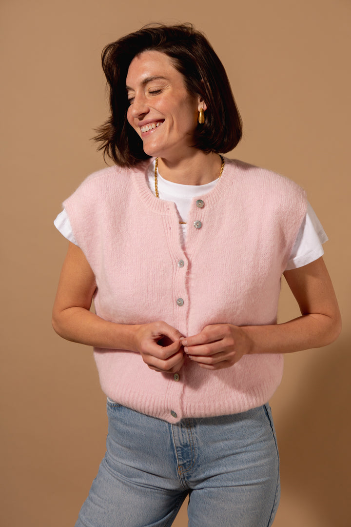Alpaca Button Through Tank Top