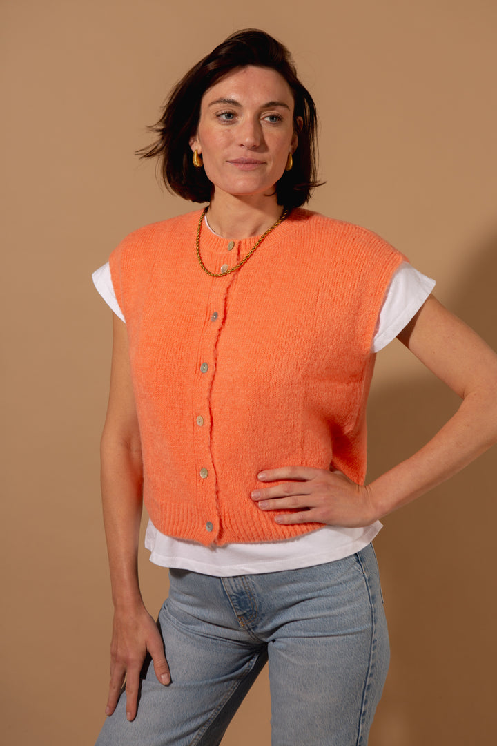 Alpaca Button Through Tank Top