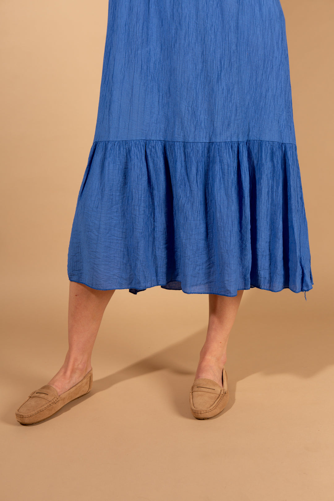 Crinkle Frill Sleeve Dress