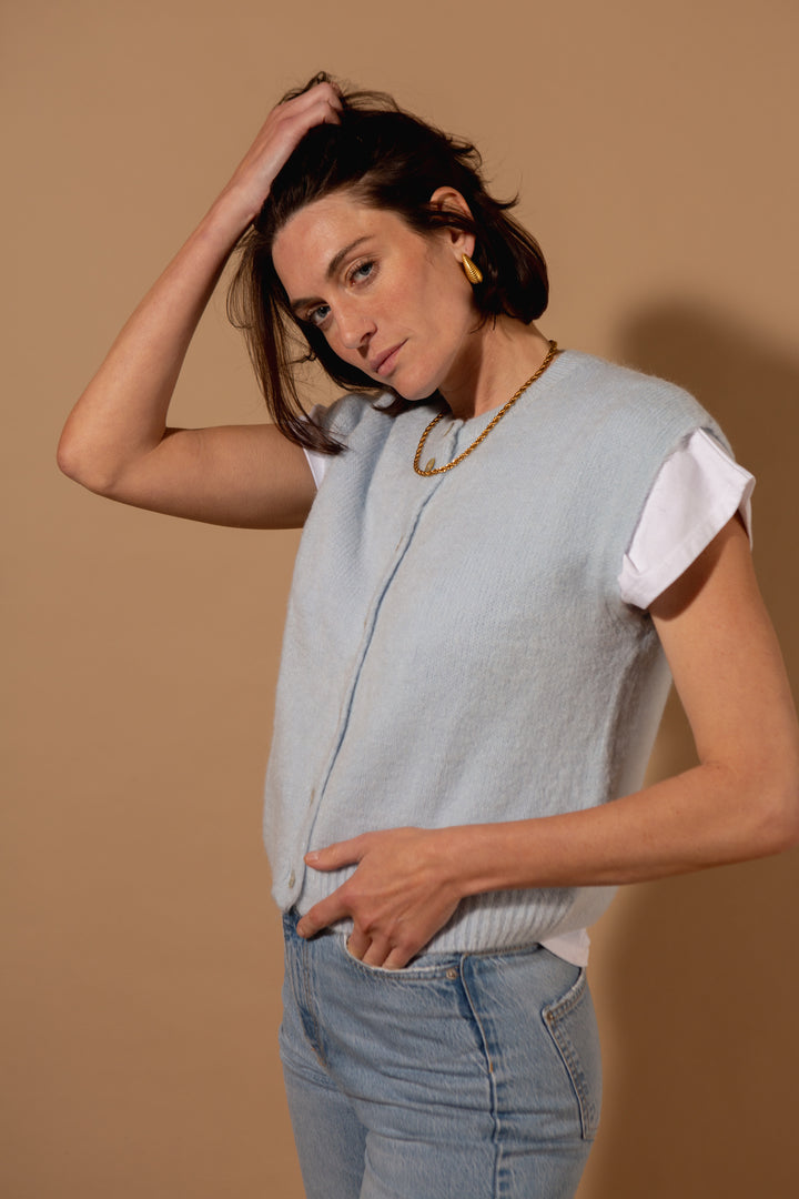 Alpaca Button Through Tank Top