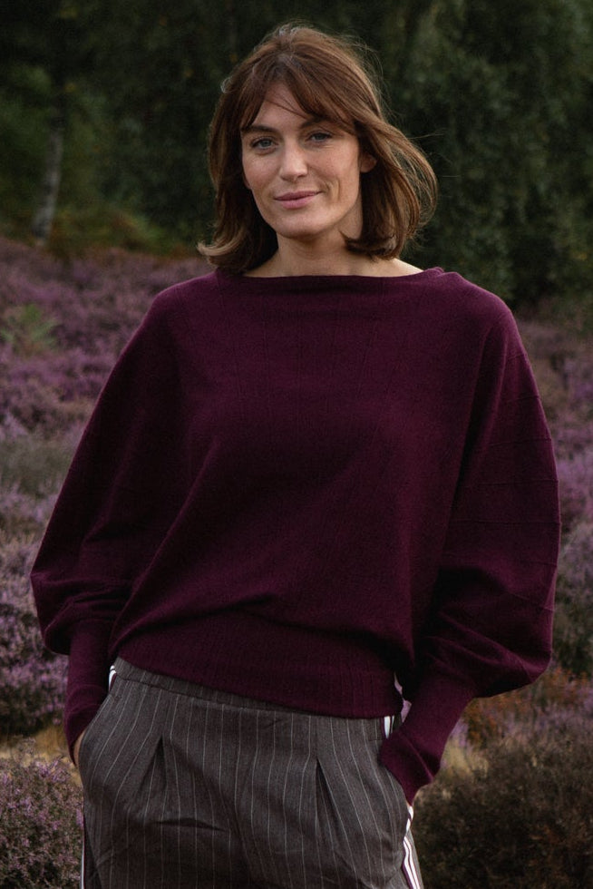 Ribbed Batwing Jumper