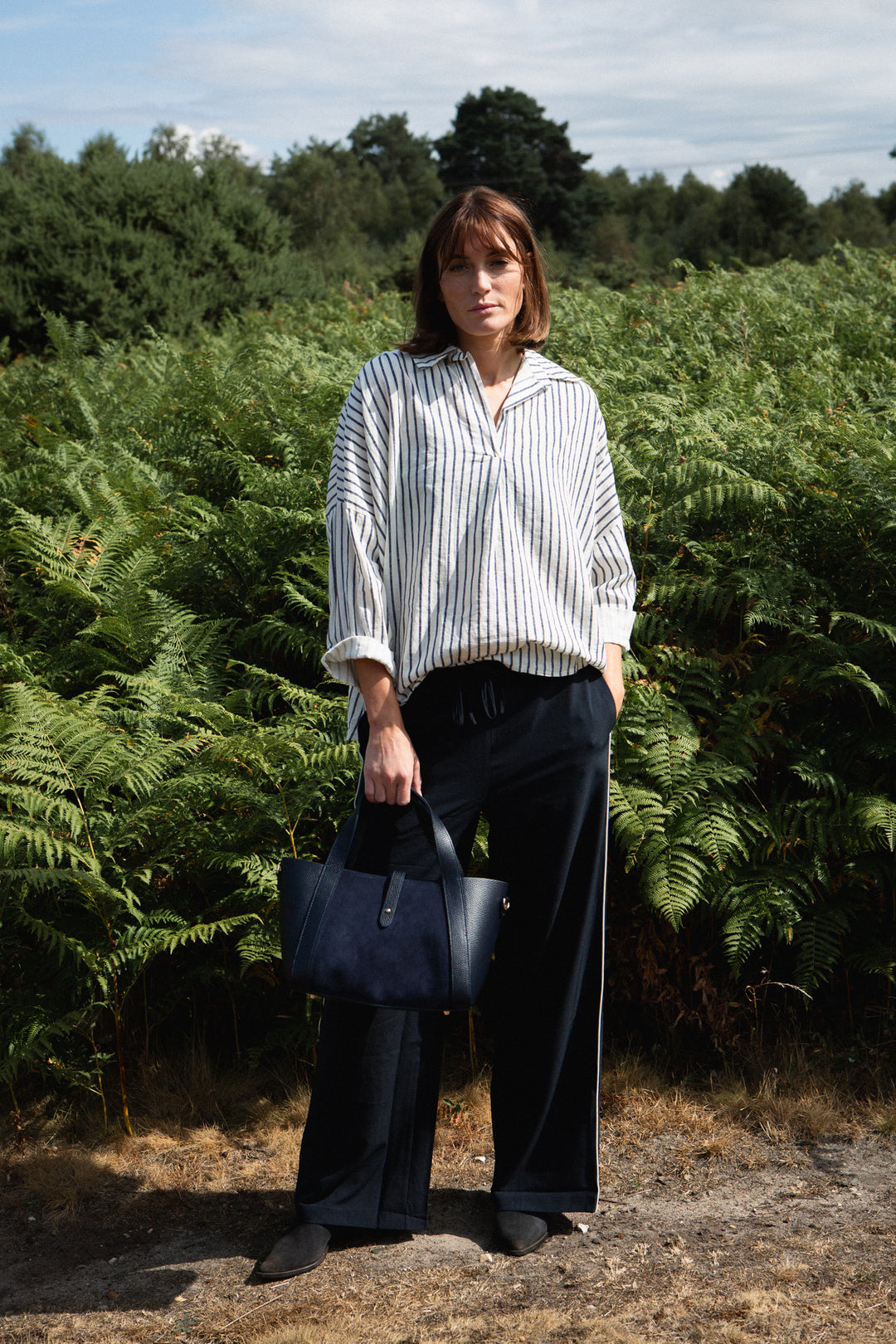 Palermo Suede Panel Handbag
