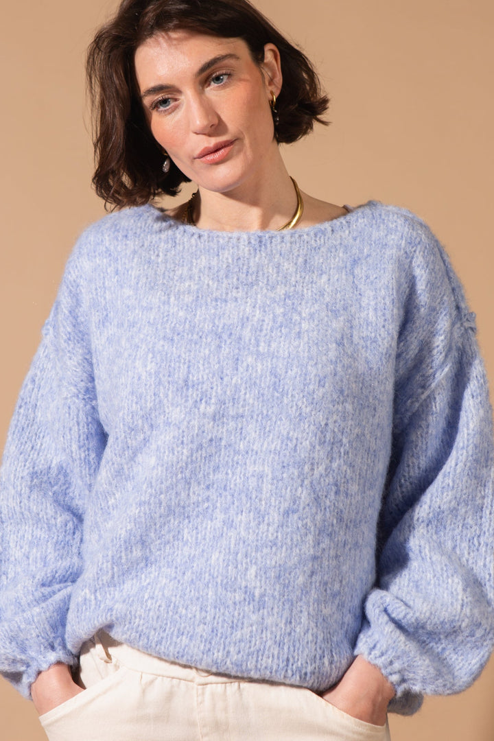 Boat Neck Chunky Knit Jumper