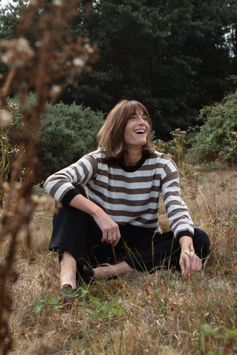 Multi Stripe Crew Neck Jumper