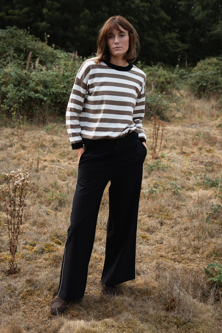 Multi Stripe Crew Neck Jumper