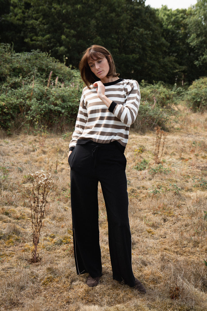 Multi Stripe Crew Neck Jumper