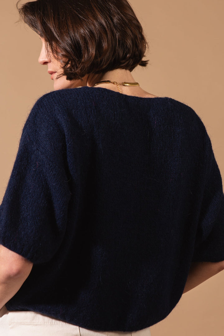 Mohair Short Sleeve Knitted Jumper