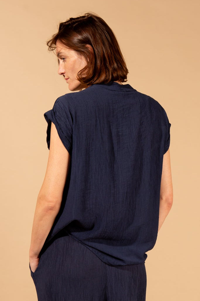 Crinkle Short Sleeve Shirt