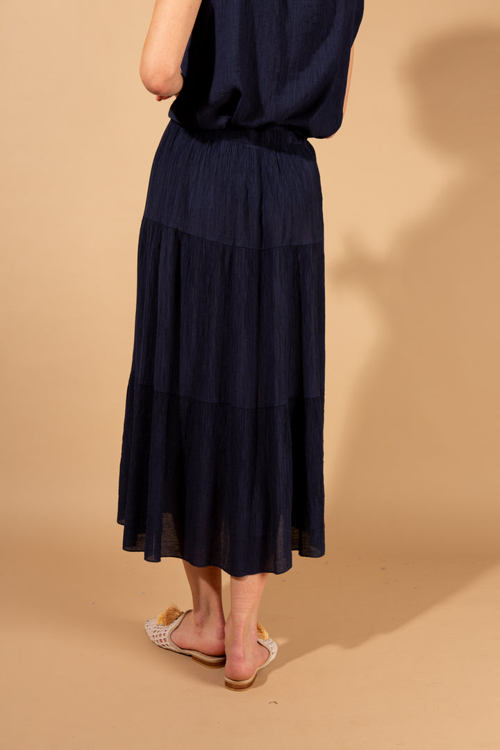 Crinkle Tiered Skirt