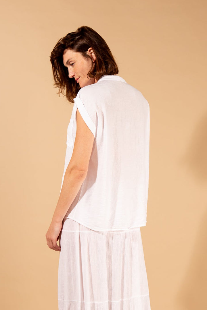 Crinkle Short Sleeve Shirt