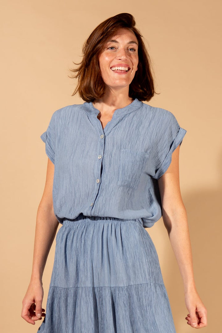 Crinkle Short Sleeve Shirt