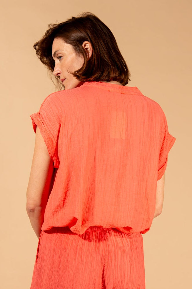 Crinkle Short Sleeve Shirt