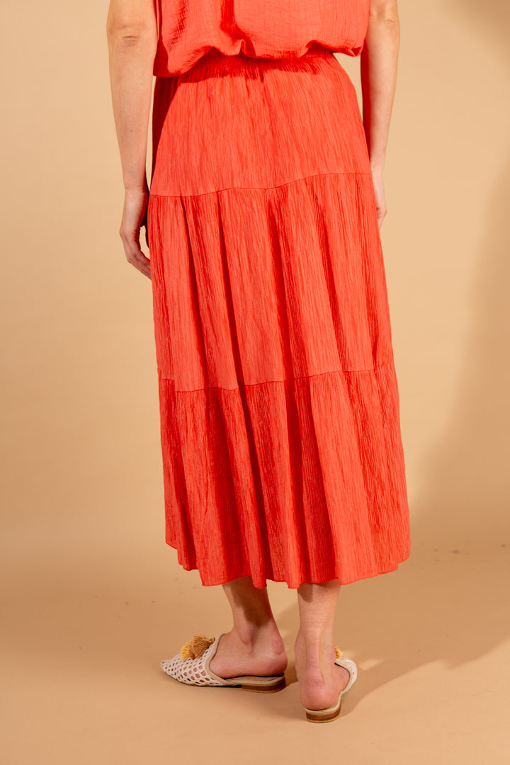 Crinkle Tiered Skirt