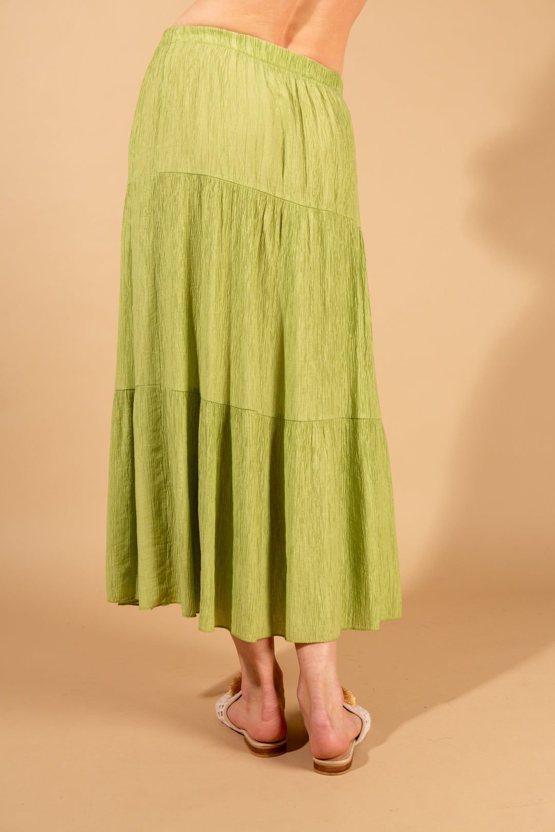 Crinkle Tiered Skirt