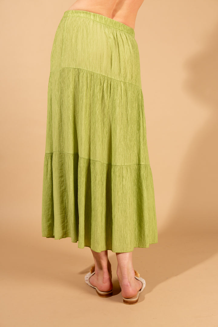 Crinkle Tiered Skirt
