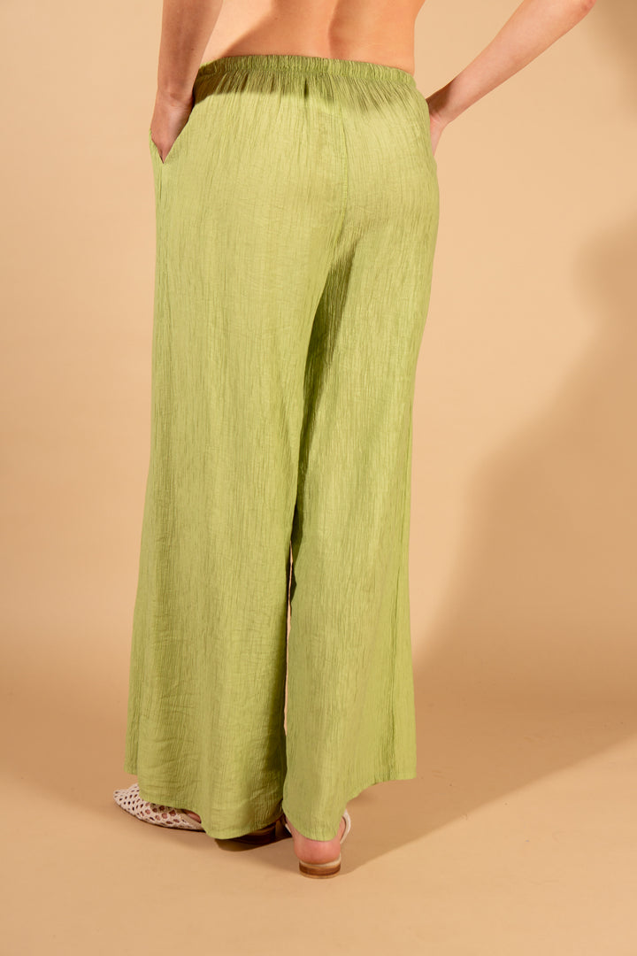 Crinkle Tie Waist Trousers