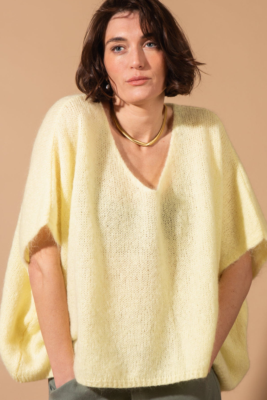 Mohair Knitted Sweater Vest