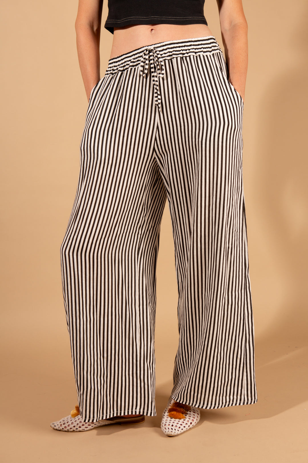 Linen Striped Trousers