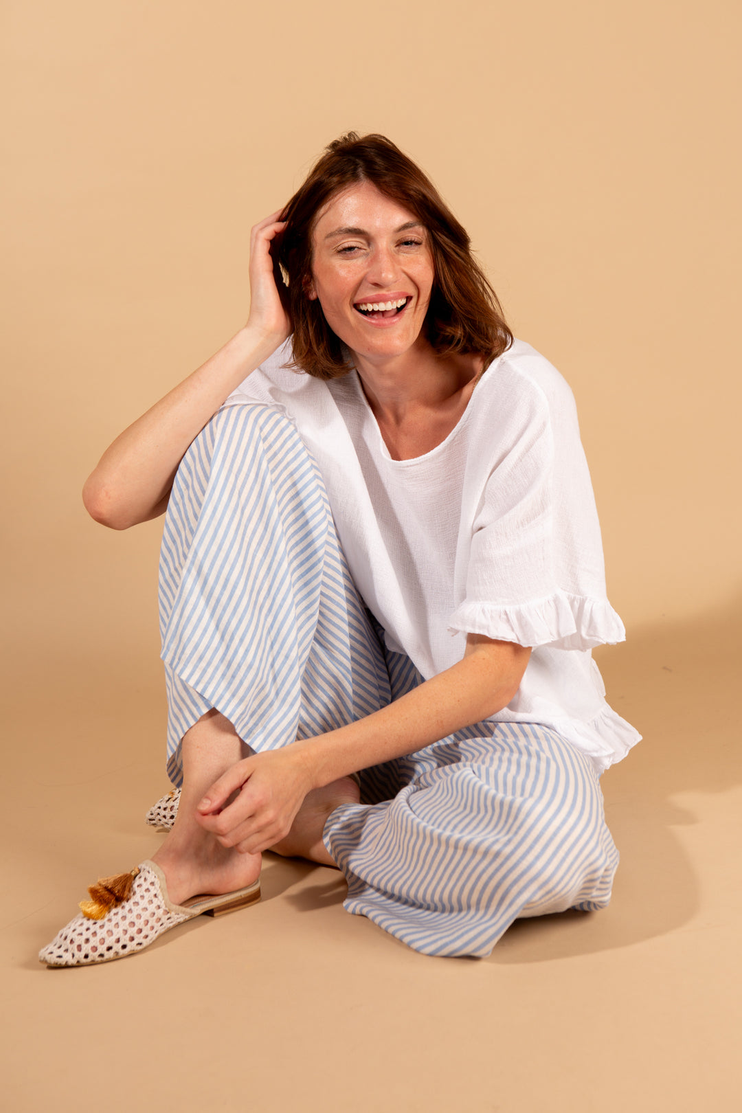 Linen Striped Trousers