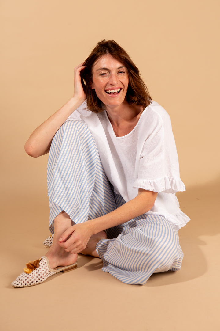 Linen Striped Trousers