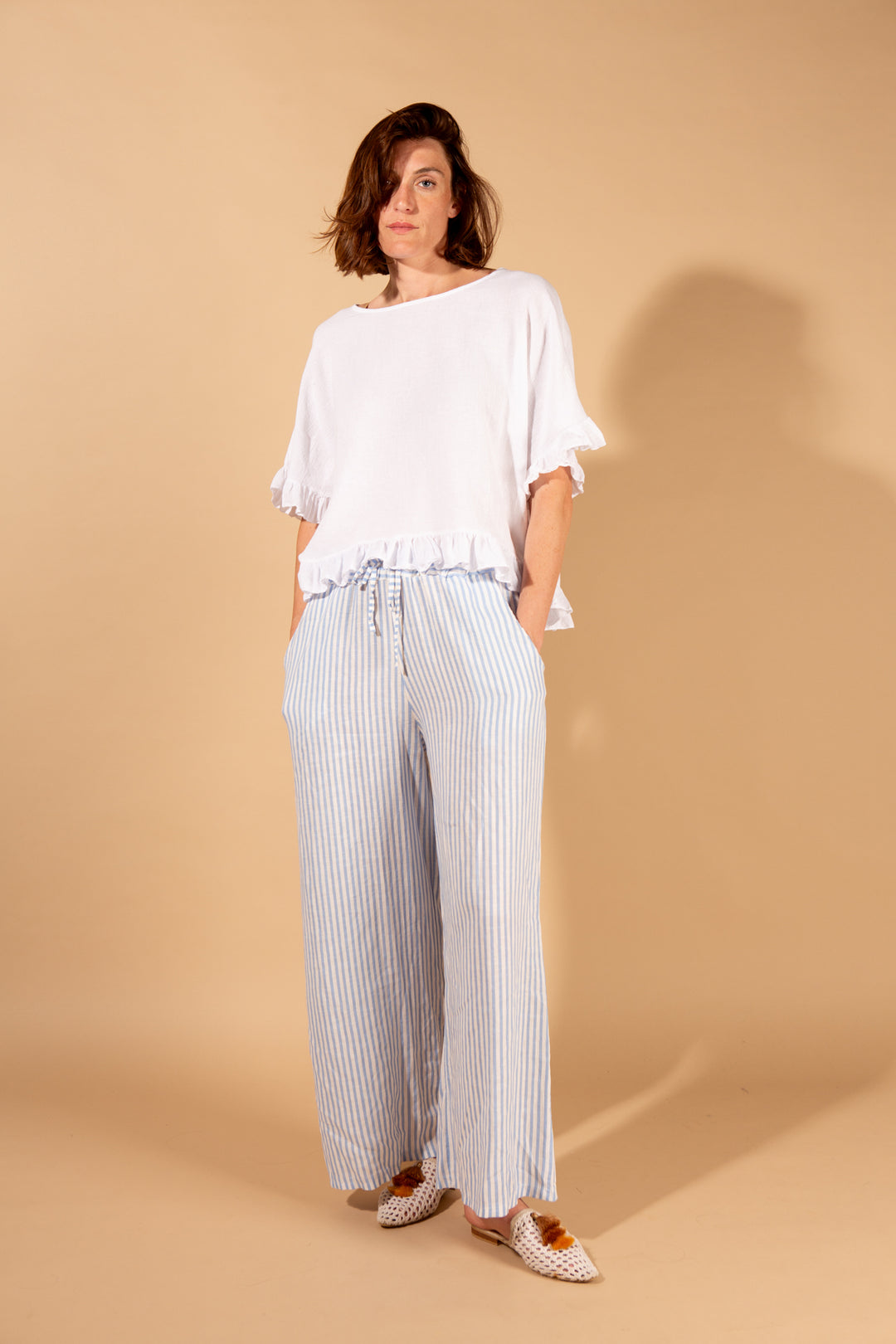 Linen Striped Trousers