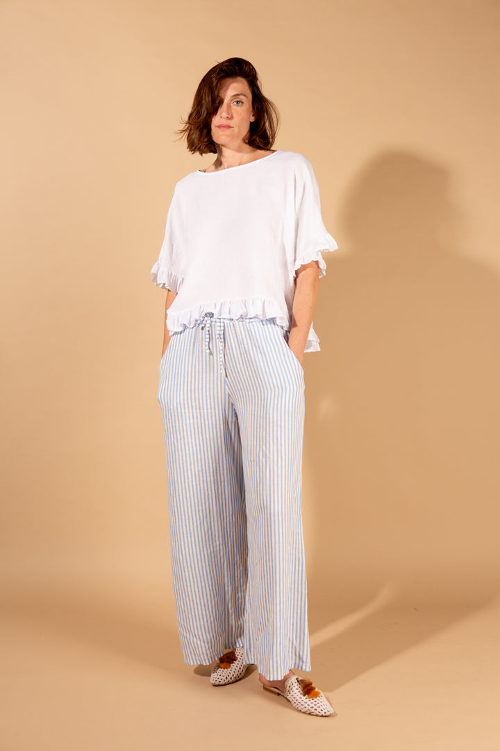 Linen Striped Trousers