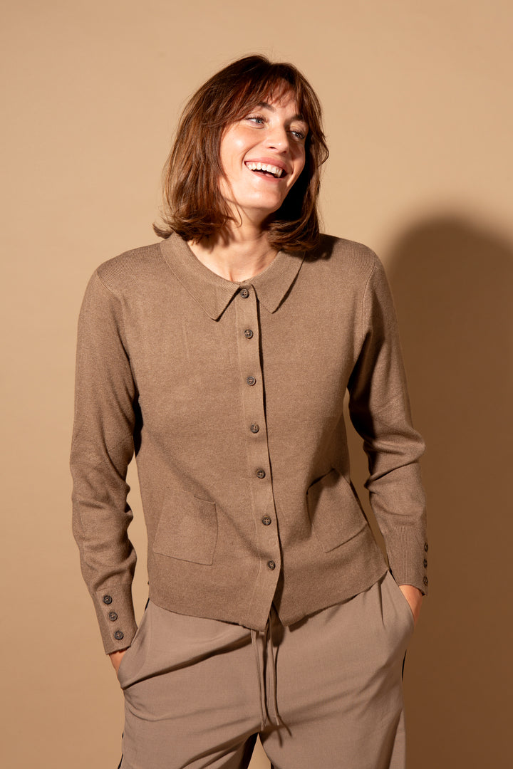 Knitted Patch Pocket Shirt