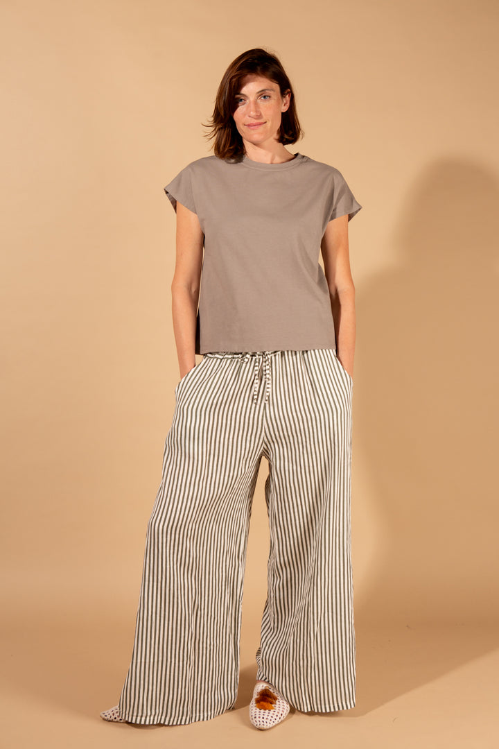 Linen Striped Trousers