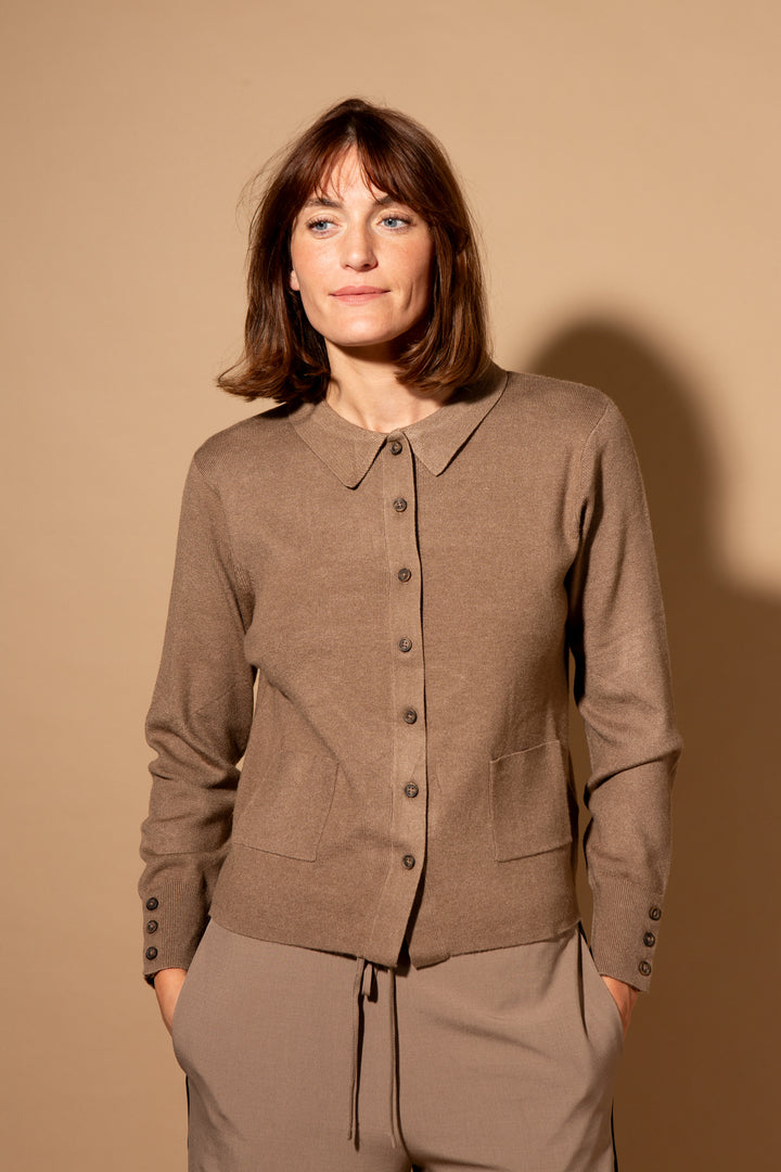 Knitted Patch Pocket Shirt