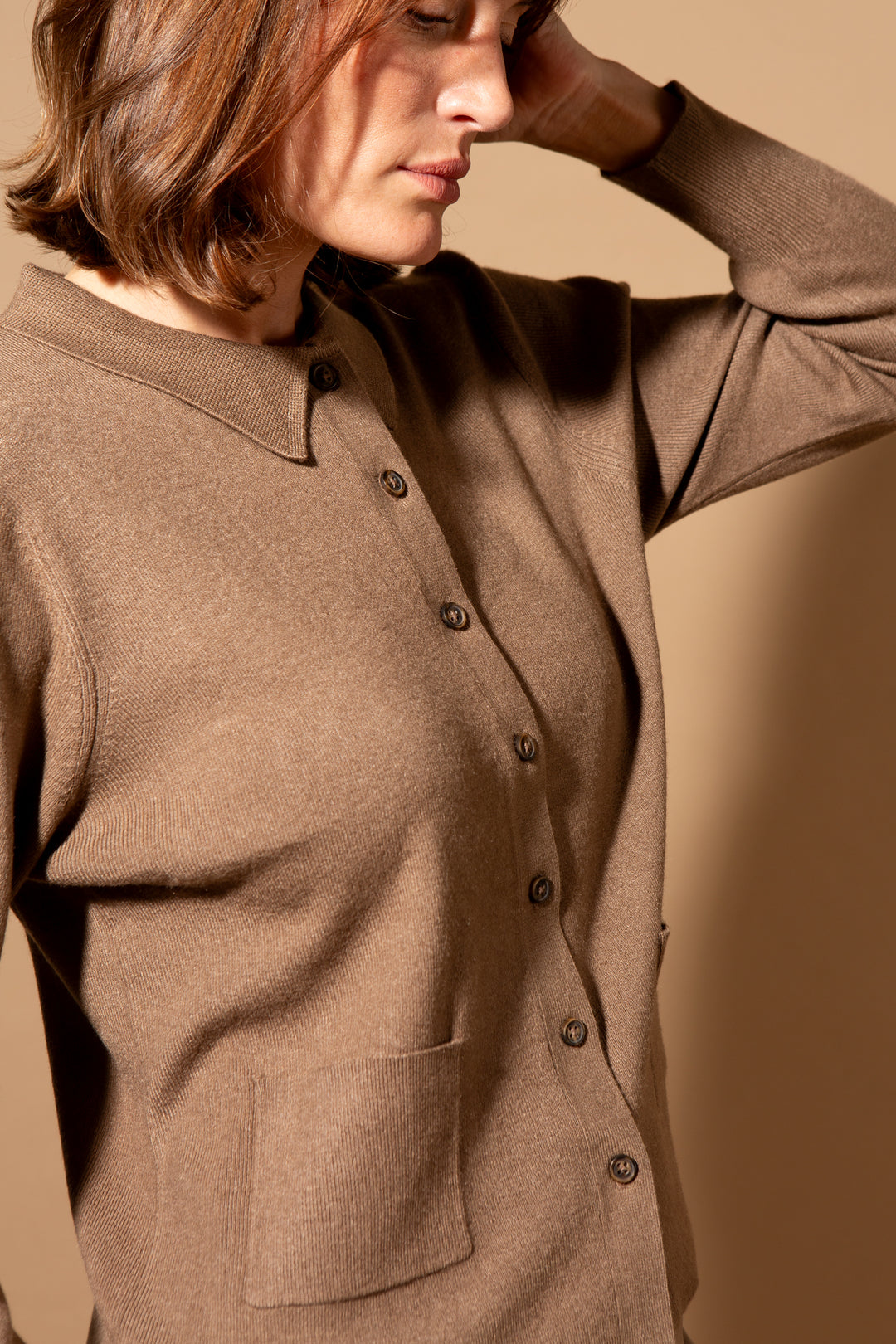 Knitted Patch Pocket Shirt
