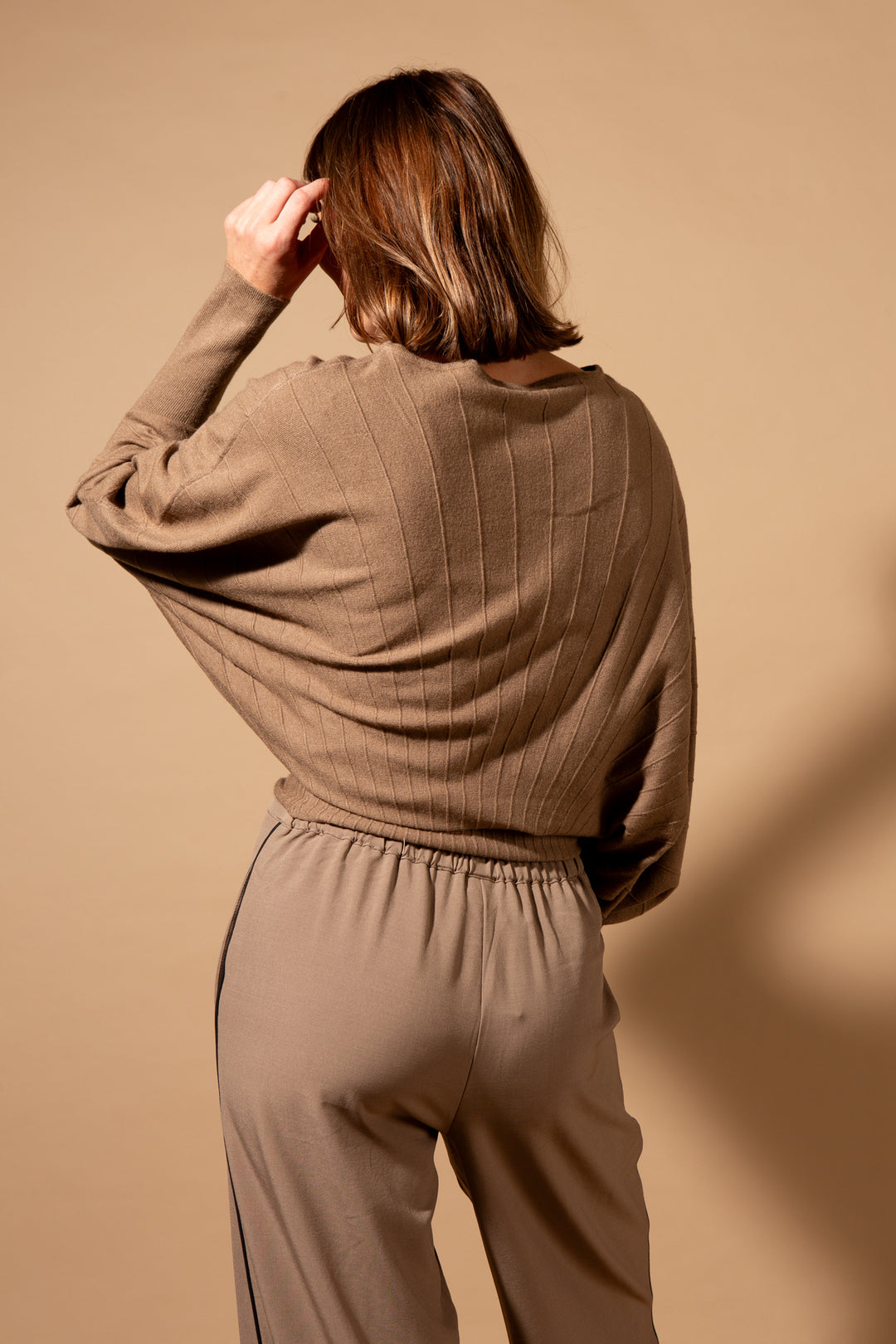 Ribbed Batwing Jumper