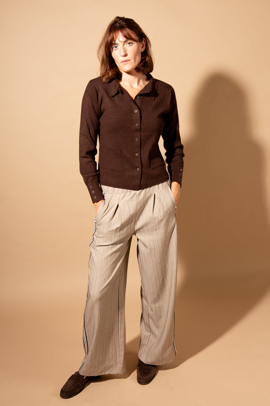 Knitted Patch Pocket Shirt